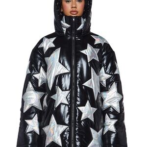 Dolls Kill Beyond the Stars Puffer Jacket size S